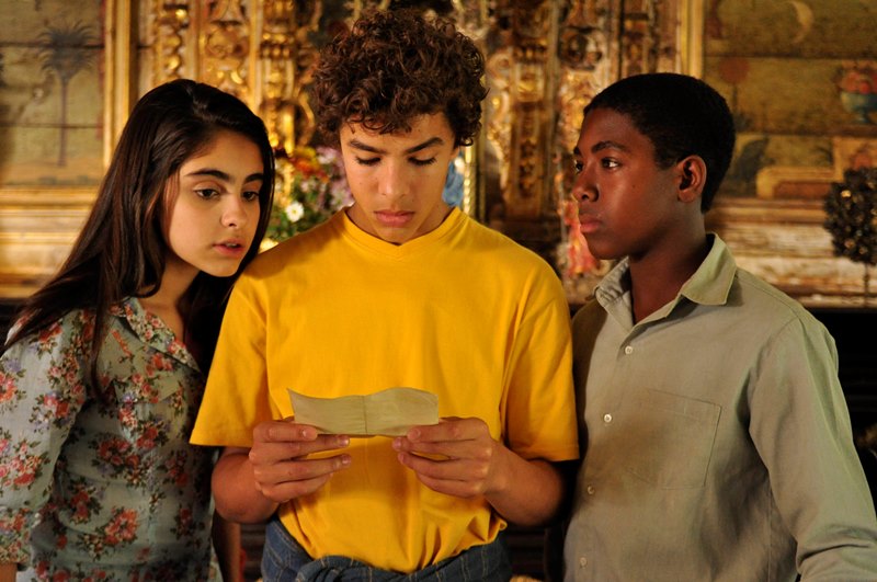 O Segredo dos Diamantes: os jovens atores Rachel Pimentel, Matheus Abreu e Alberto Gouvea