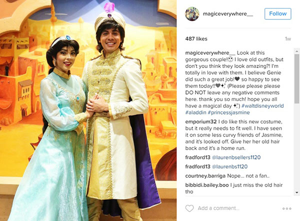 Onde encontrar os personagens Jasmine e Aladdin - Todos em Orlando Blog