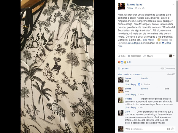 Estampa da Maria Filó provoca polêmica após desabafo de consumidora no Facebook
