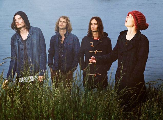 Dominic Simper, Jay Watson, Kevin Parker e Julien Barbagallo, do Tame Impala Dominic Simper, Jay Watson, Kevin Parker e Julien Barbagallo, do Tame Impala