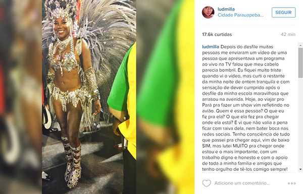 Val Marchiori e Ludmilla protagonizam polêmica durante Carnaval 2016