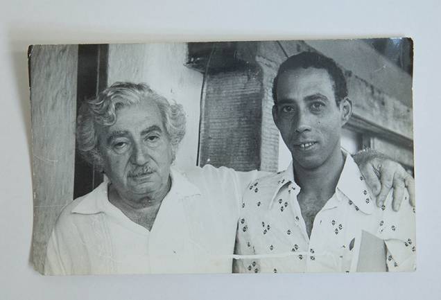 Jards Macalé com o escritor Jorge Amado
