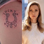 Um clima de mistério envolve esta tatuagem estranhíssima que a bela Scarlett Johansson fez. O que será que ela significa?