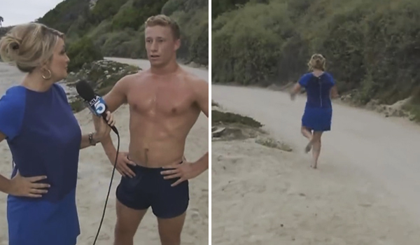 Jornalista bem humorada se apaixona por entrevistado e “corre” atrás dele após fim da matéria