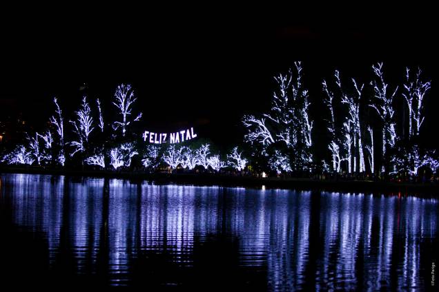 Natal Iluminado: fonte do Parque do Ibirapuera
