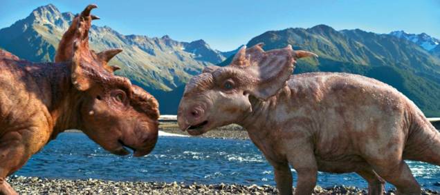 Caminhando com Dinossauros: os paquirrinossauros Scowler e Patchi, rivalidade