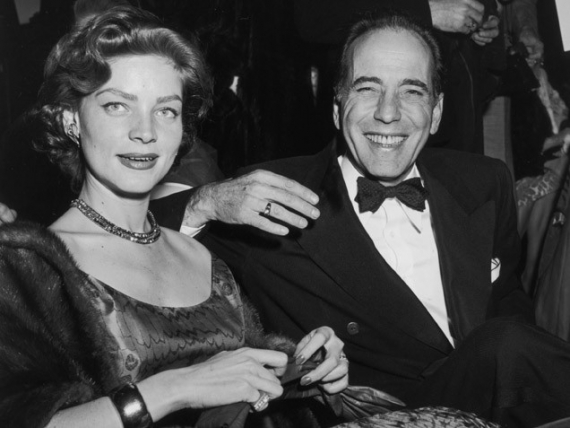 Lauren com Humphrey Bogart, com quem foi casada de 1945 até a morte dele, em 1957
