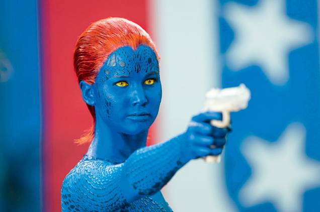 A atriz Jennifer Lawrence está em X-Men - Dias de um Futuro Esquecido