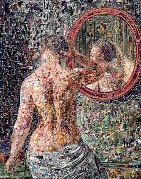 Este trabalho da série Imagens de Revistas 2 integra a mostra de Vik Muniz