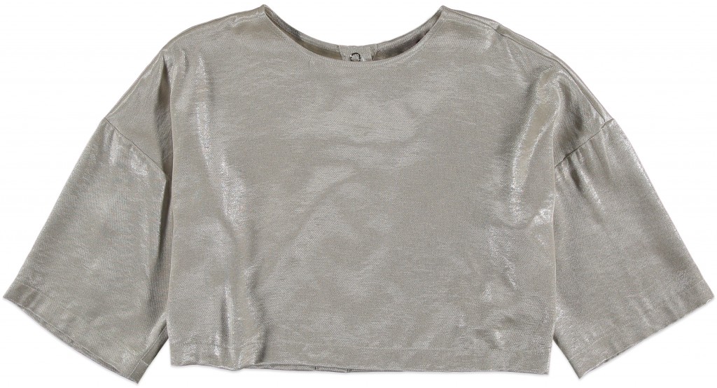 A blusa estilo 'cropped' na cor prata - R$79,90 (Foto: Divulgação/Forever21)  