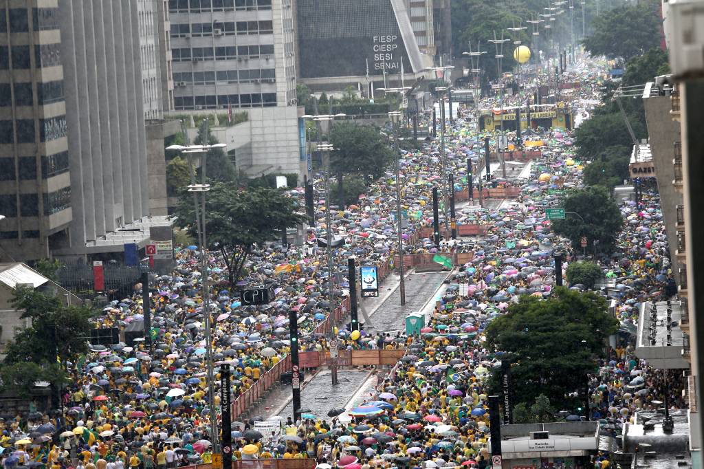 Ato contra Dilma na av. Paulista, SP