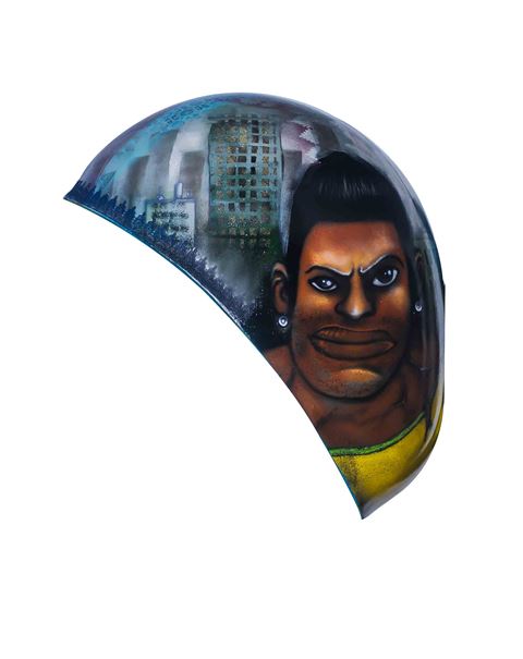 O jogador Hulk foi homenageado por Vermelho Steam: cabine de telefone público está em frente ao prédio da FIESP