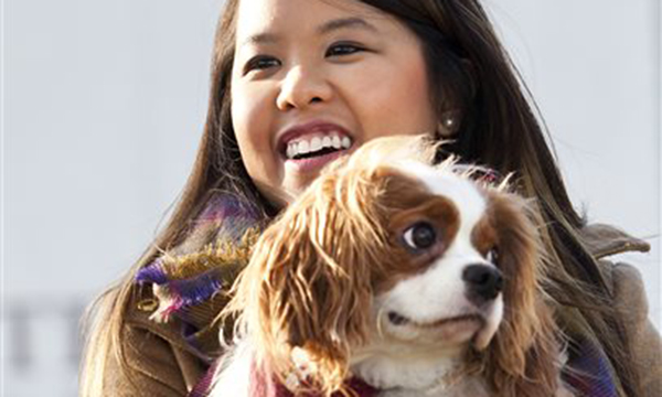 Nurse Nina Pham is reunited with her dog Bentley