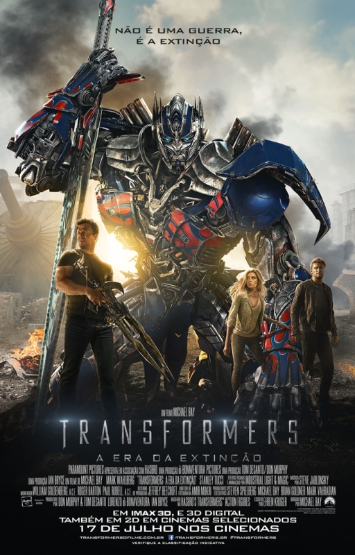 Transformers - A Era da Extinção: pôster do filme