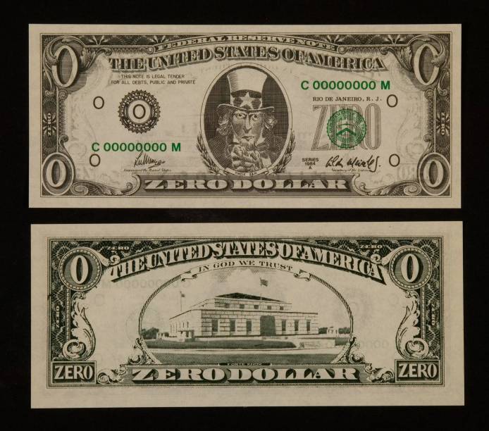 Zero Dólar (1978/84), de Cildo Meireles