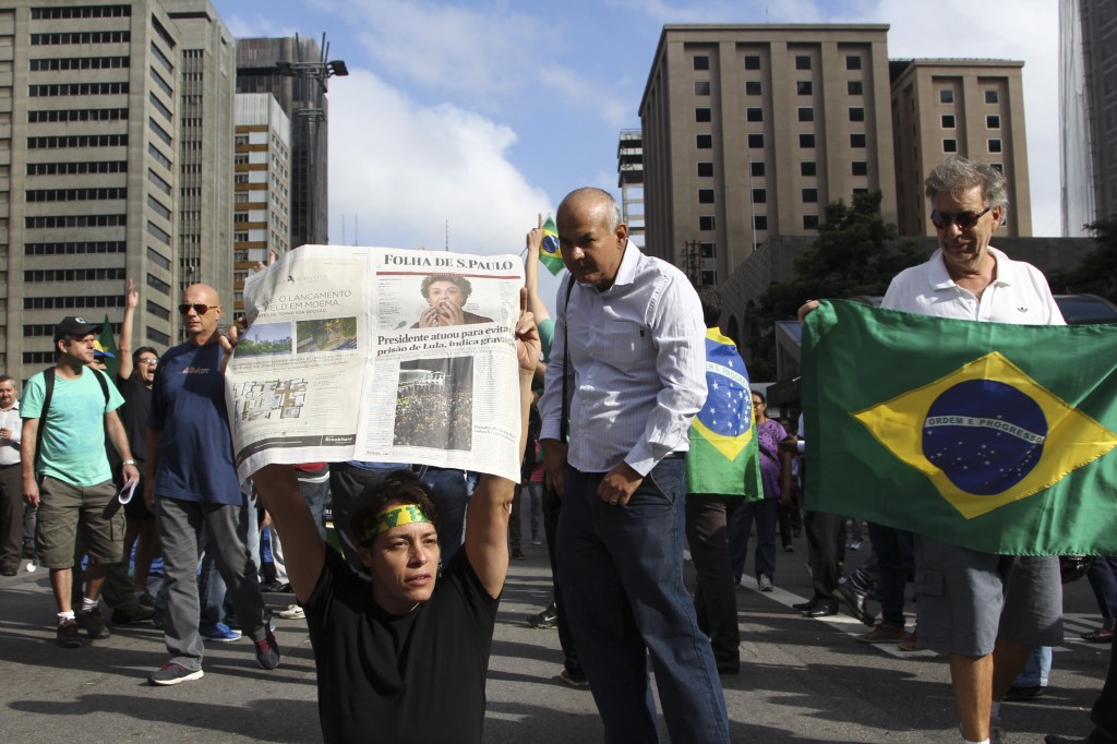 Protesto contra a posse de Lula na Paulista (Marcelo Messina/Raw Image/Folhapress)
