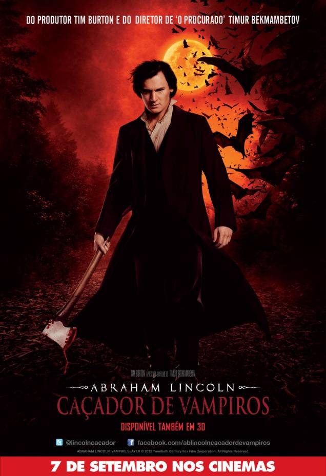 	Abraham Lincoln, Caçador de Vampiros: fita de ação produzida por Tim Burton