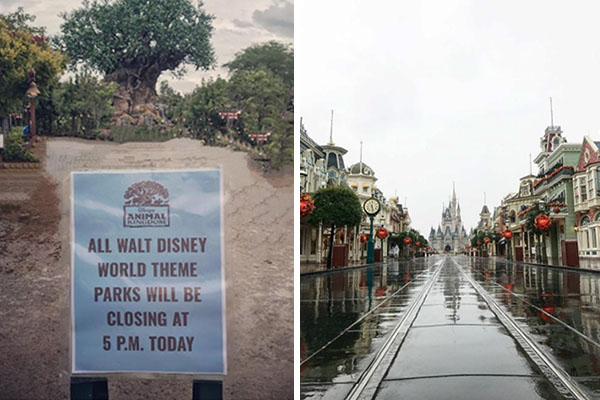 12 fotos mostram os parques temáticos da Walt Disney World vazios após notícias do furacão Matthew
