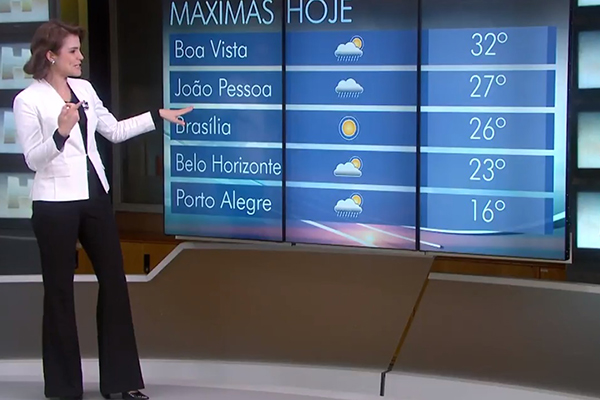 Repórter do “Jornal Hoje” comete gafe durante a previsão do tempo desta quarta (22)