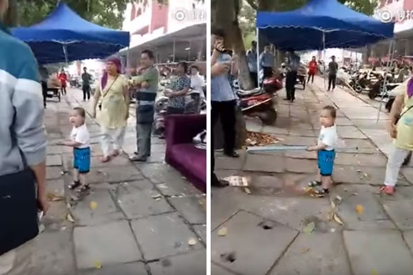 Garotinho corajoso surpreende e defende a avó das autoridades chinesas em vídeo que fez sucesso na internet