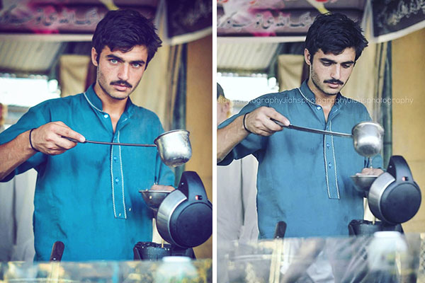 Tímido, vendedor de chá chama a atenção na internet e conquista fãs com belos olhos claros