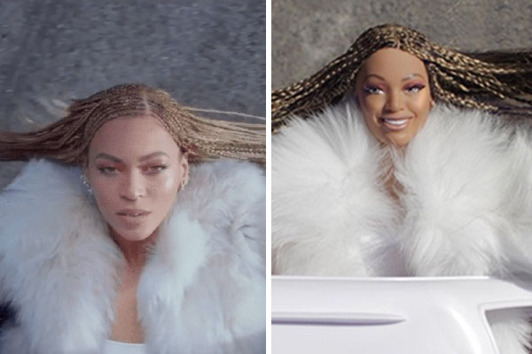 Artista anônimo surpreende ao criar perfil no Instagram com versão Barbie da cantora Beyoncé