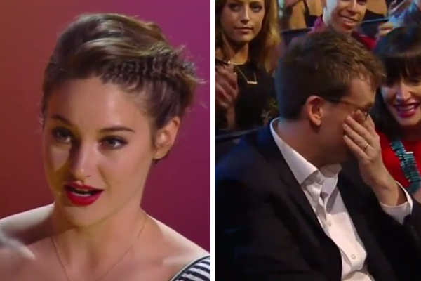 Shailene Woodley faz discurso após receber prêmio e faz o escritor John Green choras