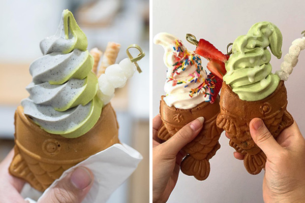 Endereço faz sucesso na internet ao servir sorvete em simpáticos bolinhos no formato de peixes