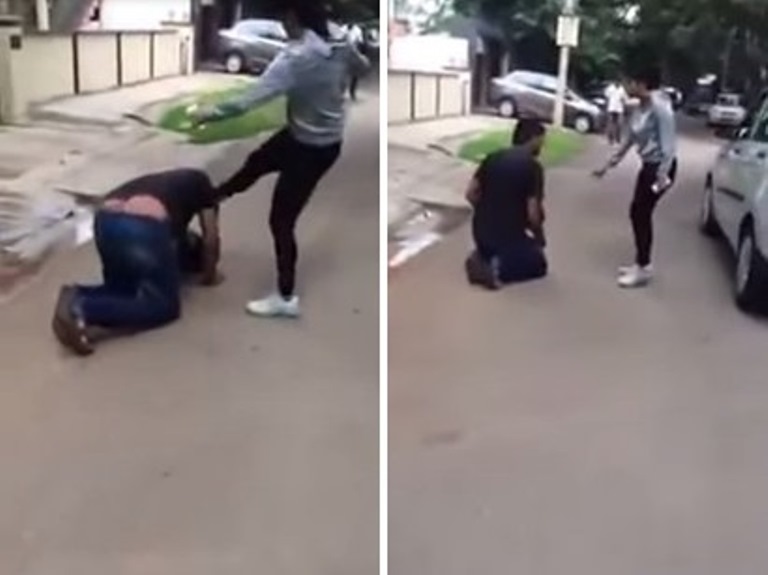 Vídeo impressionante mostra mulher perseguindo e batendo em homem que a assediou sexualmente; assista