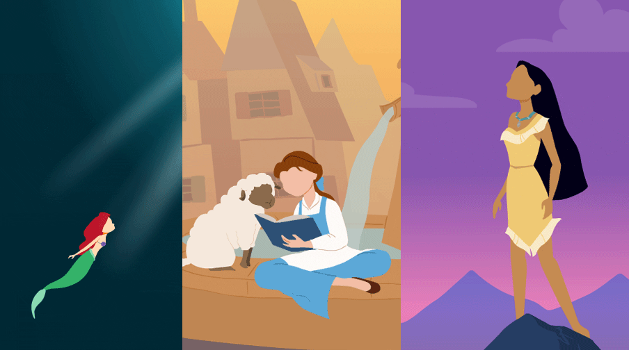 Artista recria pôsteres de desenhos da Disney em série de gifs animados