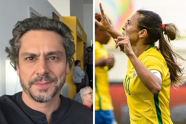 No Facebook, Alexandre Nero reclama sobre falta de camisas masculinas com nome de Marta