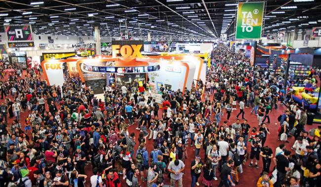 O São Paulo Expo lotado durante a Comic Con Experience (Foto: J. F. Diorio/Estadão Conteúdo)