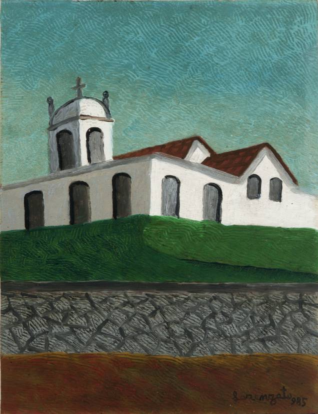 em>Sem título</em> (1985): artista usava pente para conseguir efeito de movimento em>Sem título</em> (1985): artista usava pente para conseguir efeito de movimento