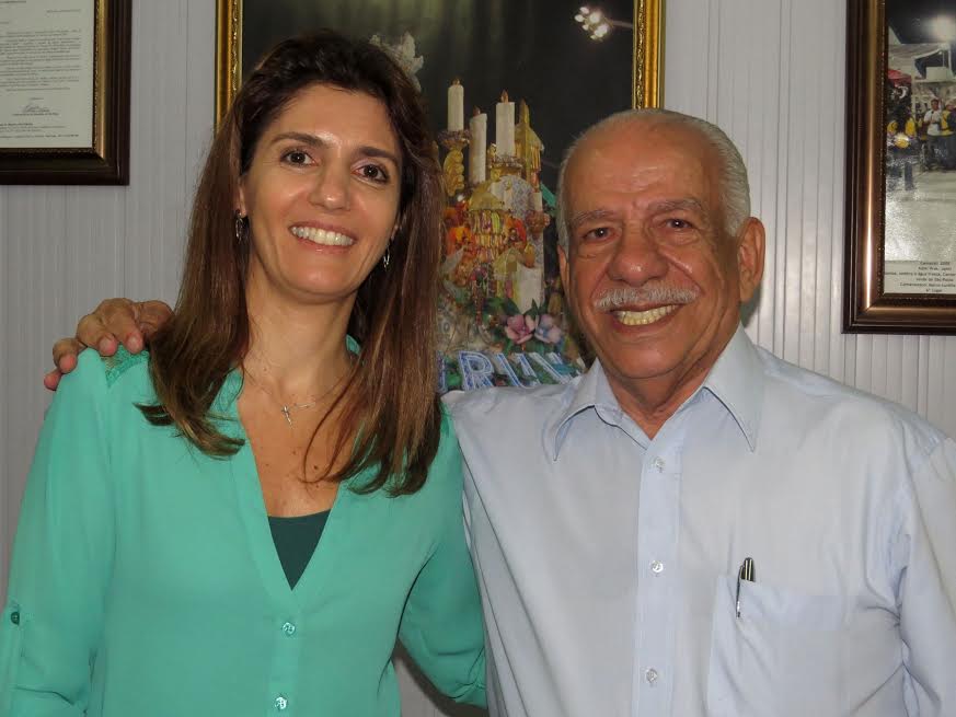 Ana Estela e o presidente da Tucuruvi, Senhor Jamil. Foto: Renato Cipriano/Divulgação