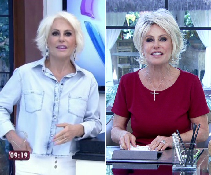 Ana Maria aparece com os cabelos menos platinados (Foto: TV Globo)