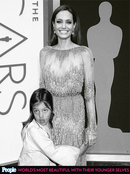 Angelina Jolie em 1980 e em 2014