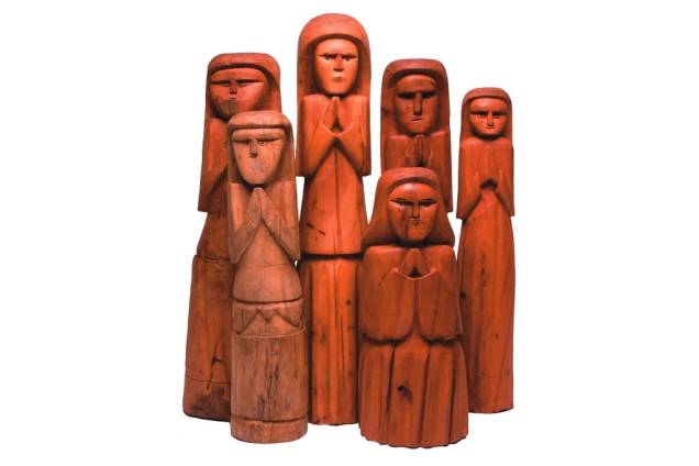 Santas, esculturas de madeira do pernambucano José Bezerra: sessenta obras integram a seleção