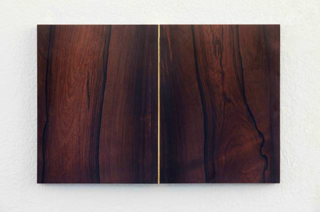 Livro, 2013, madeira e latão, 30 x 45 x 3 cm, Artur Lescher