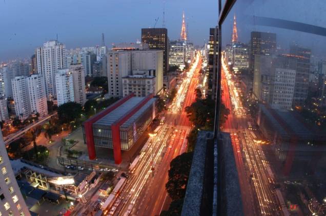Vista aérea da Avenida Paulista, uma das mais famosas da cidade