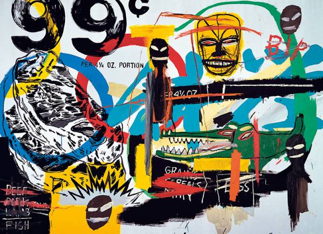 A tela de Jean-Michel Basquiat está na mostra Visões na Coleção Ludwig A tela de Jean-Michel Basquiat está na mostra Visões na Coleção Ludwig