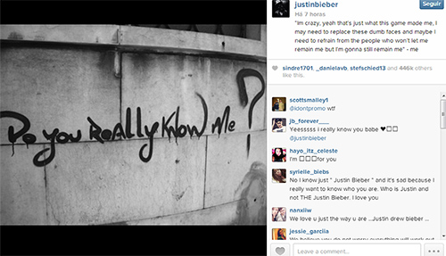 PM apura grafite de Justin Bieber e cantor manda mensagem no Twitter: “Sou doido”