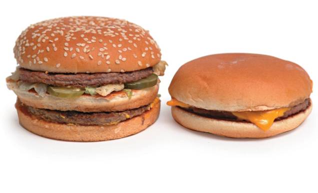 Big Mac e Cheeseburger, lanches do Mc Donalds