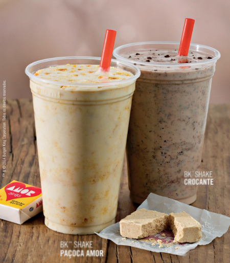 Burger King: milk-shake de paçoca Amor Burger King: milk-shake de paçoca Amor