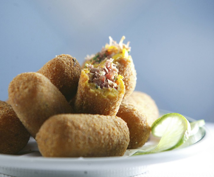 Bolinho de abóbora com carne-seca, do bar Pirajá.