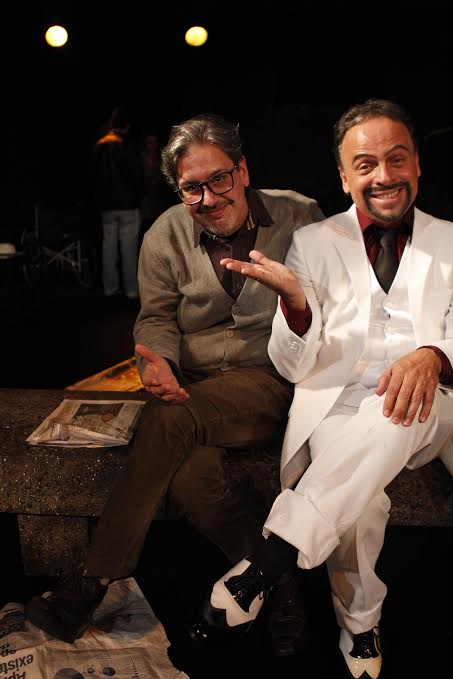 Ensaios de "O Beijo no Asfalto": Braz e o ator Marcos Breda