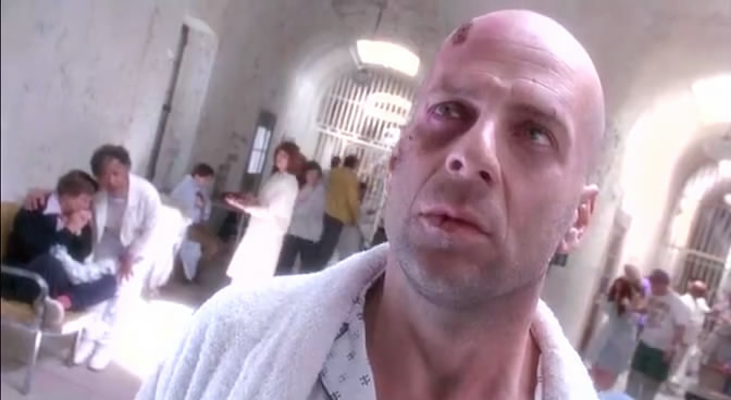 Bruce Willis: o protagonista da série Duro de Matar esteve muito bem em Os 12 Macacos