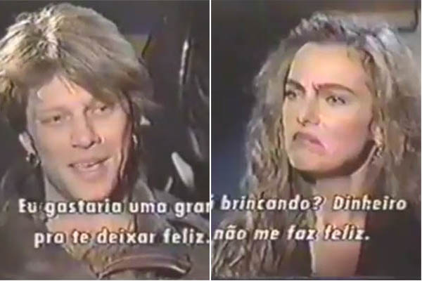 O “fora” que Bruna Lombardi deu em Jon Bon Jovi está bombando na internet
