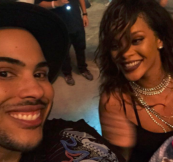 Bruno Rocha e Rihanna: acesso às celebridades (Foto: Reprodução/Instagram)