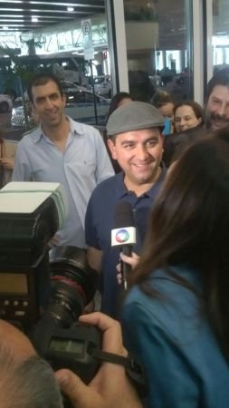 Buddy Valastro na chegada ao Aeroporto de Guarulhos. Foto: Ana Carolina Soares