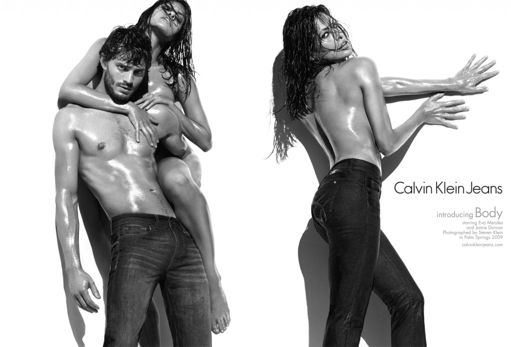 Na campanha para a grife Calvin Klein, com Eva Mendes, Dornan recebeu o apelido de "Tórax Dourado"
